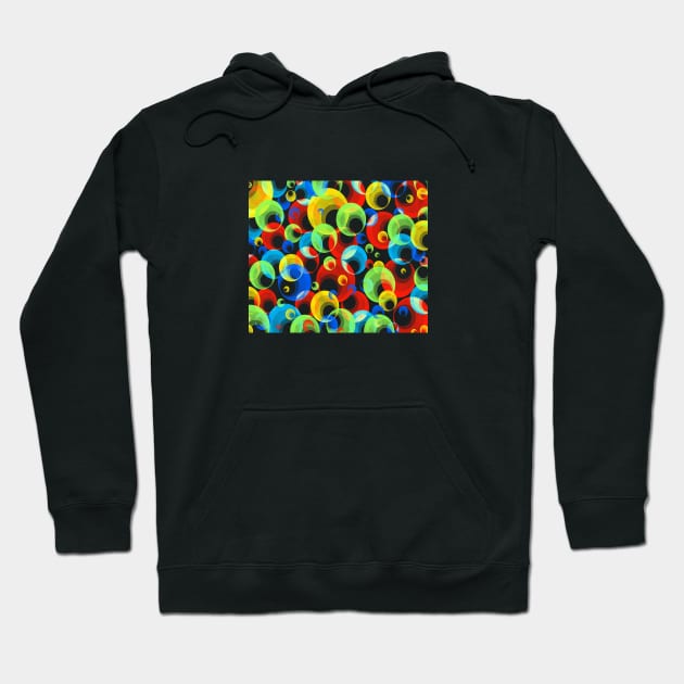 Rainbow Color Bubble Pattern Hoodie by JaqiW